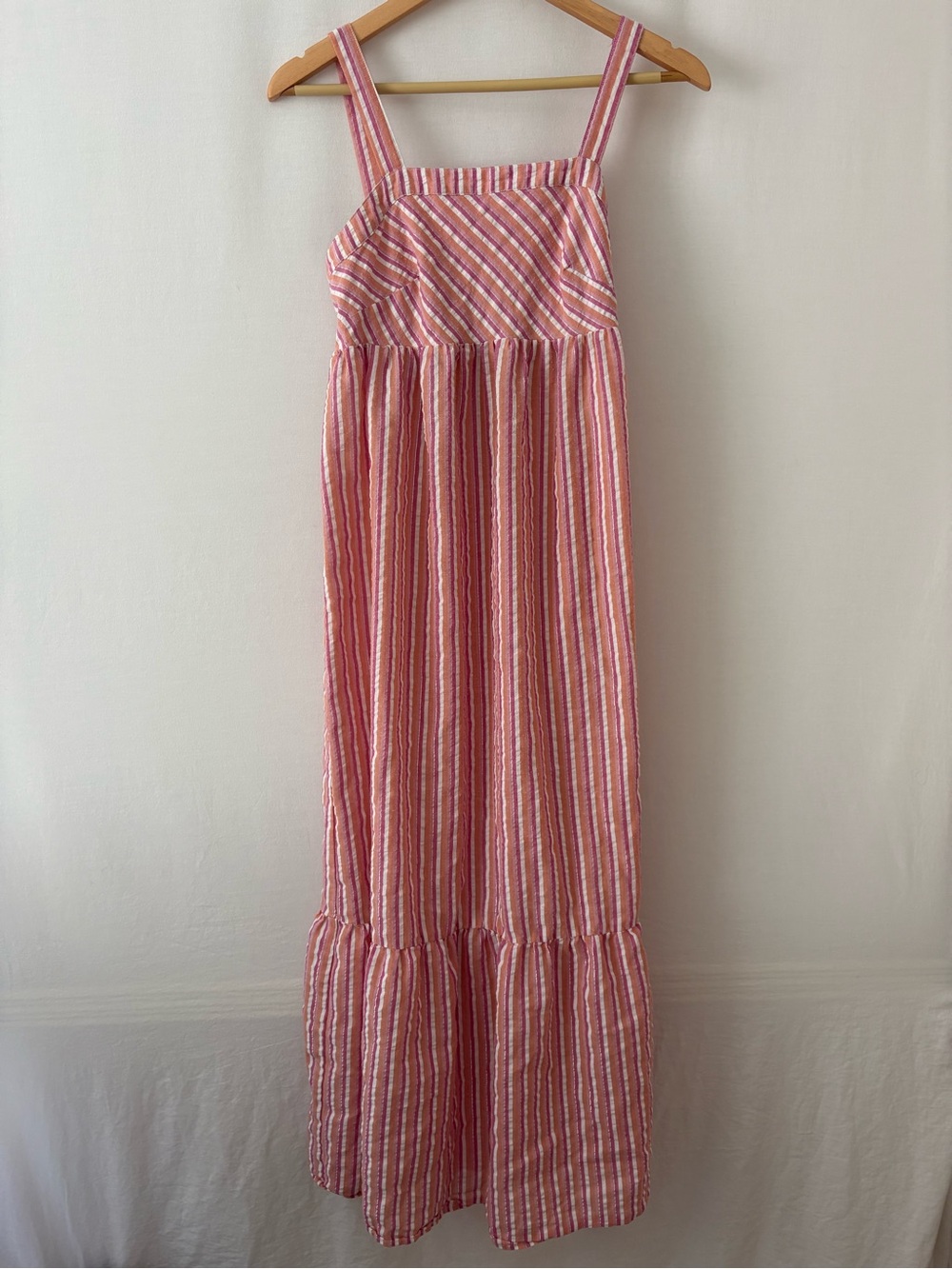 Women’s Summer Beach Vacation Striped Maxi dress linen